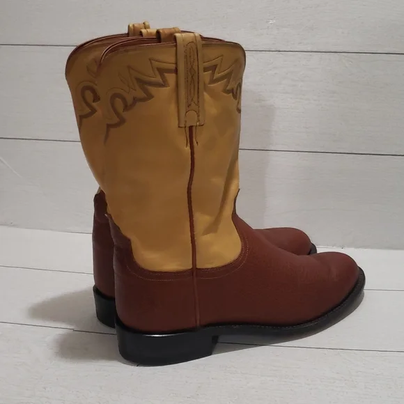 Luchesse 2000 block color round toe mens boots 9D